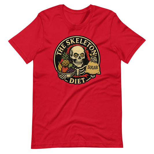 The Skeleton Diet T-shirt (Black/Red)