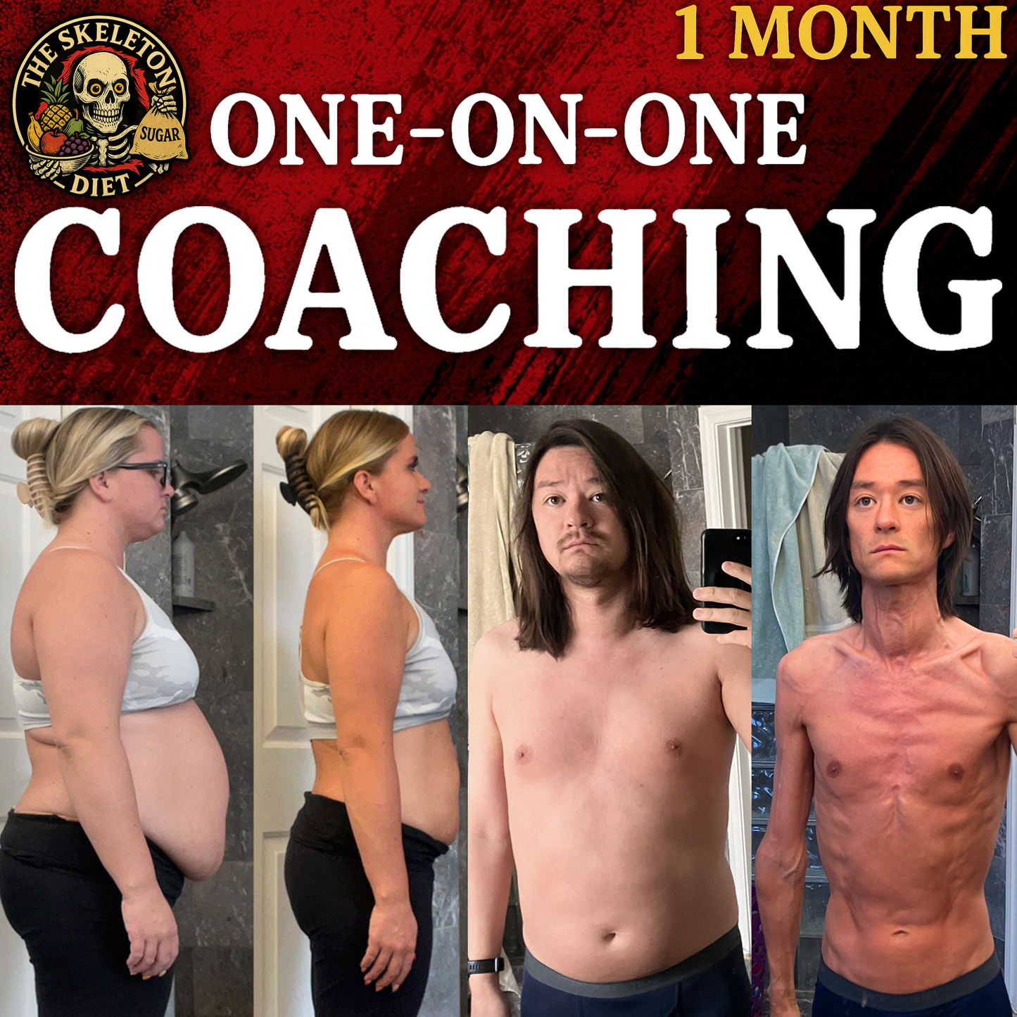 Skeleton Diet One-on-One Coaching (1 month)