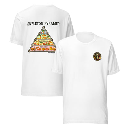 Skeleton Pyramid T-shirt (White/Black)